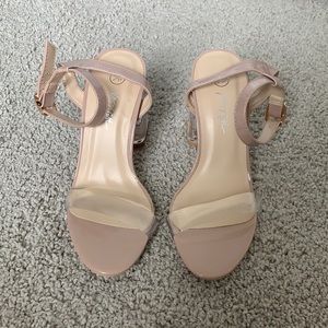 Blush pink and acrylic heels